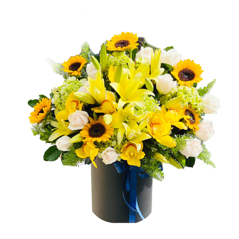 Glass Vase of Mix Flowers for Mother